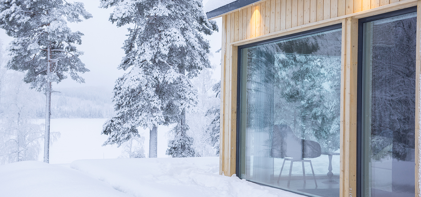 Lake view cabins